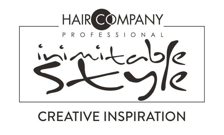 The "hair Company Professional" Logo Showcases Stylized Text With The Words "inimitable Style" And "creative Inspiration" Beneath. This Design Underscores A Sophisticated, Artistic Brand Image.