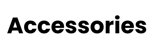 The word "Accessories" is displayed in bold, black text on a white background.