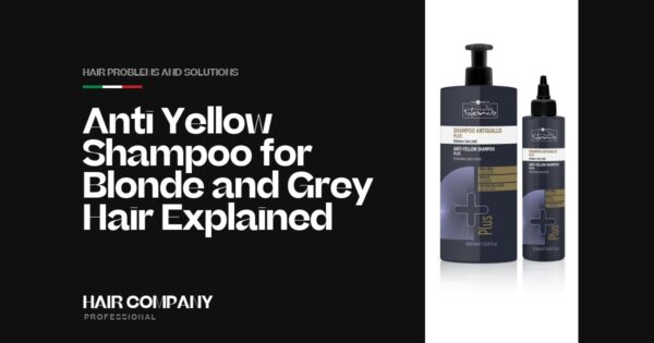 Anti-Yellow Shampoo for Blonde & Grey Hair Explained. ANTI-YELLOW SHAMPOO PLUS 250ML, Hair Company Professional UK