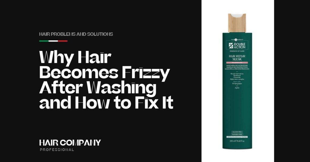 Why Hair Becomes Frizzy After Washing & How to Fix It. HAIR REPAIR MASK 250ML, Hair Company Professional UK