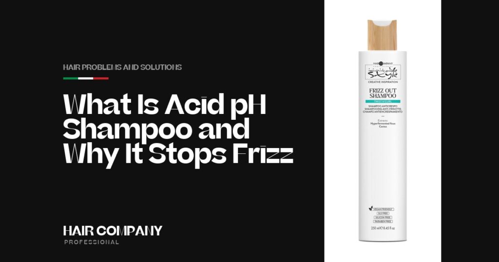 What Is Acid pH Shampoo & Why It Stops Frizz. FRIZZ OUT SHAMPOO 250ML, Hair Company Professional UK