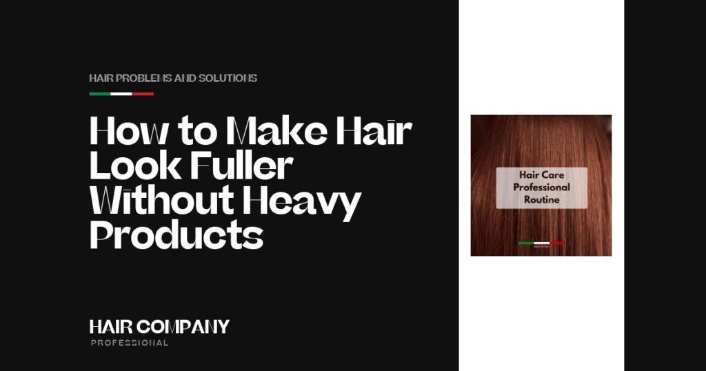 How to Make Hair Look Fuller Without Heavy Products. Hair Care Professional Routine, Hair Company Professional UK