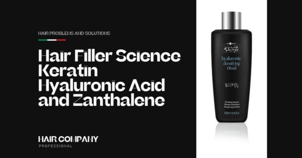 Hair Filler Science: Keratin, Hyaluronic Acid & Zanthalene. DENSIFYING SHAMPOO 250 ML, Hair Company Professional UK