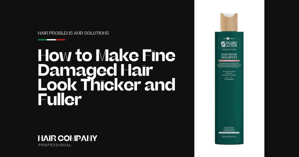 How to Make Fine Damaged Hair Look Thicker and Fuller. HAIR REPAIR SHAMPOO 250ML, Hair Company Professional UK