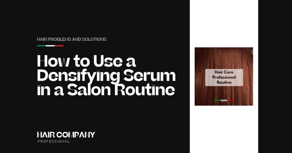 How to Use a Densifying Serum in a Salon Routine. Hair Care Professional Routine, Hair Company Professional UK