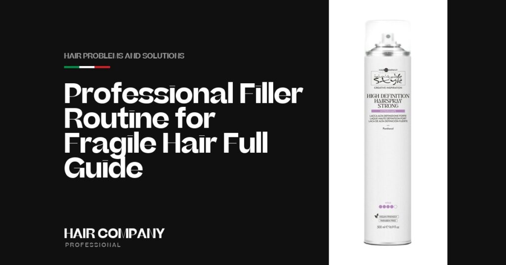 Professional Filler Routine for Fragile Hair: Full Guide. HIGH DEFINITION HAIRSPRAY STRONG 500ML, Hair Company Professional UK