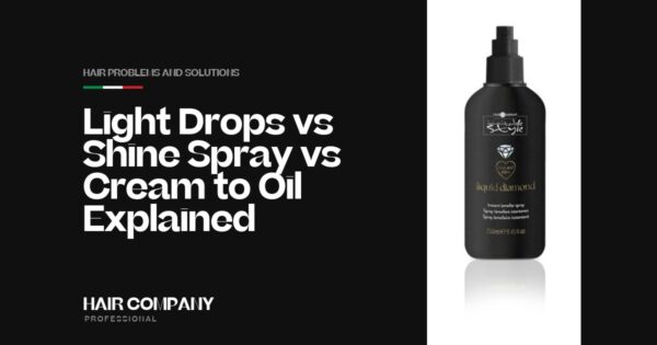 Light Drops vs Shine Spray vs Cream to Oil Explained. LIQUID DIAMOND INSTANT LAMINATING SPRAY, Hair Company Professional UK