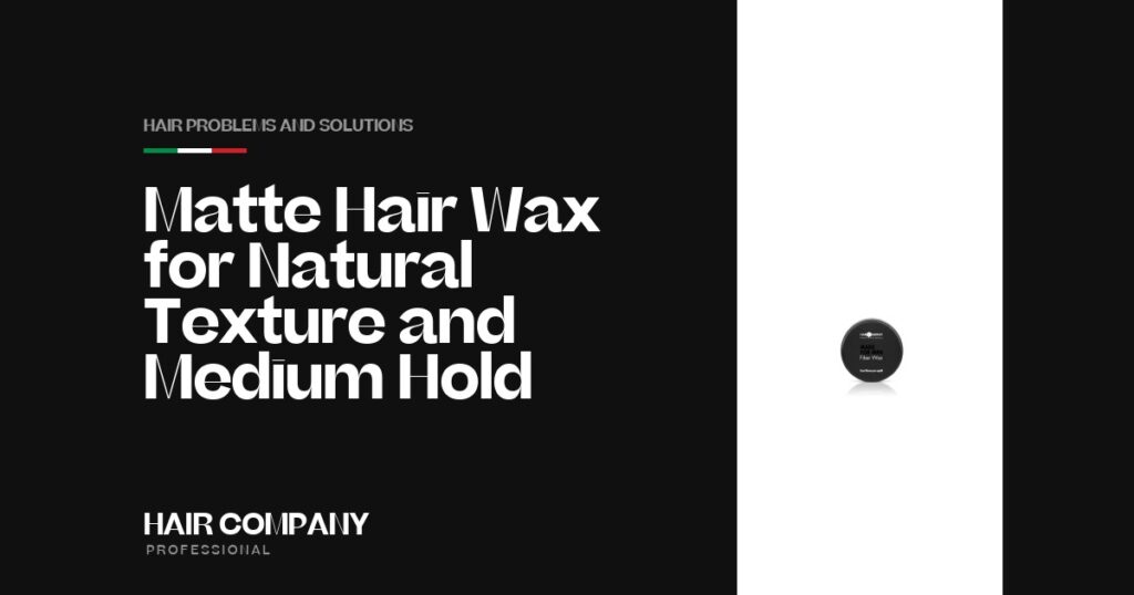 Matte Hair Wax for Natural Texture & Medium Hold. SHINY HD WAX 100ML, Hair Company Professional UK