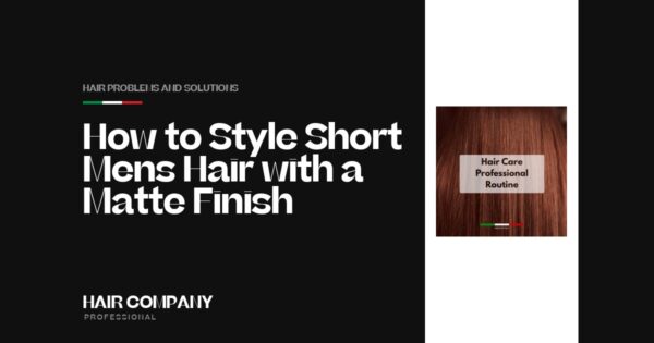 How to Style Short Men’s Hair with a Matte Finish. Hair Care Professional Routine, Hair Company Professional UK
